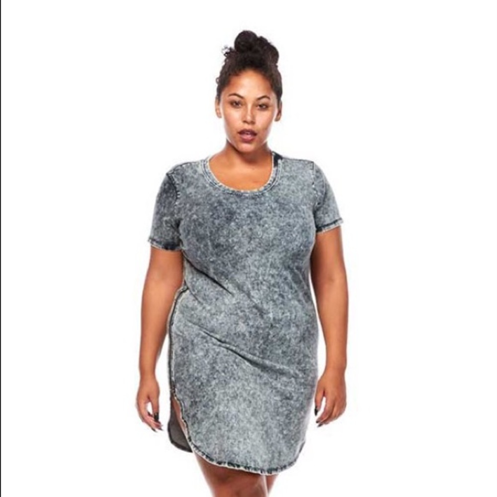 Denim Wash Tunic Shirt